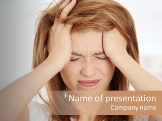 Hold Tired Ache PowerPoint Template