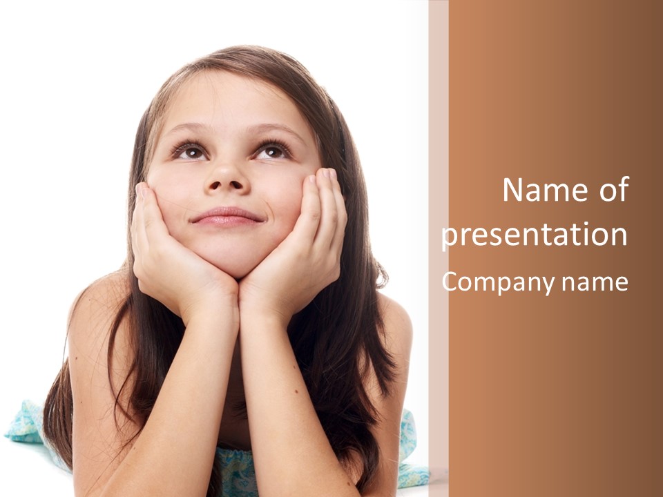 Person Years Smiling PowerPoint Template