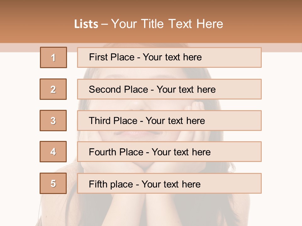 Person Years Smiling PowerPoint Template