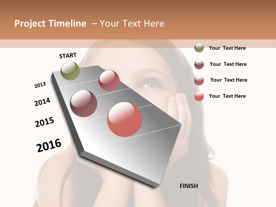 Person Years Smiling PowerPoint Template