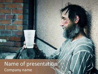 Depression Charity Problem PowerPoint Template