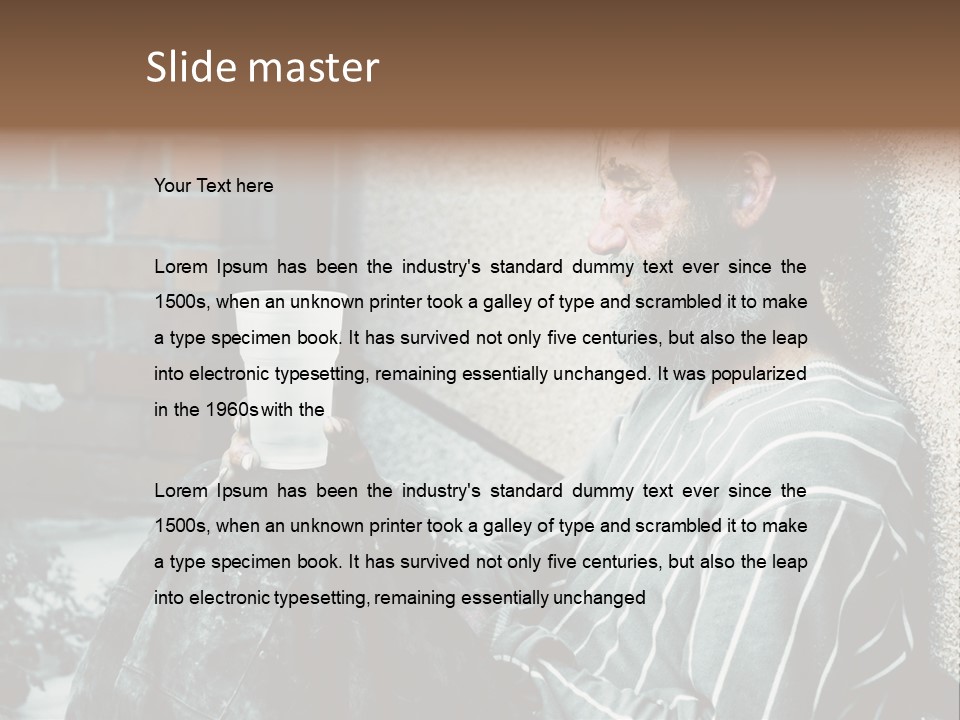 Depression Charity Problem PowerPoint Template