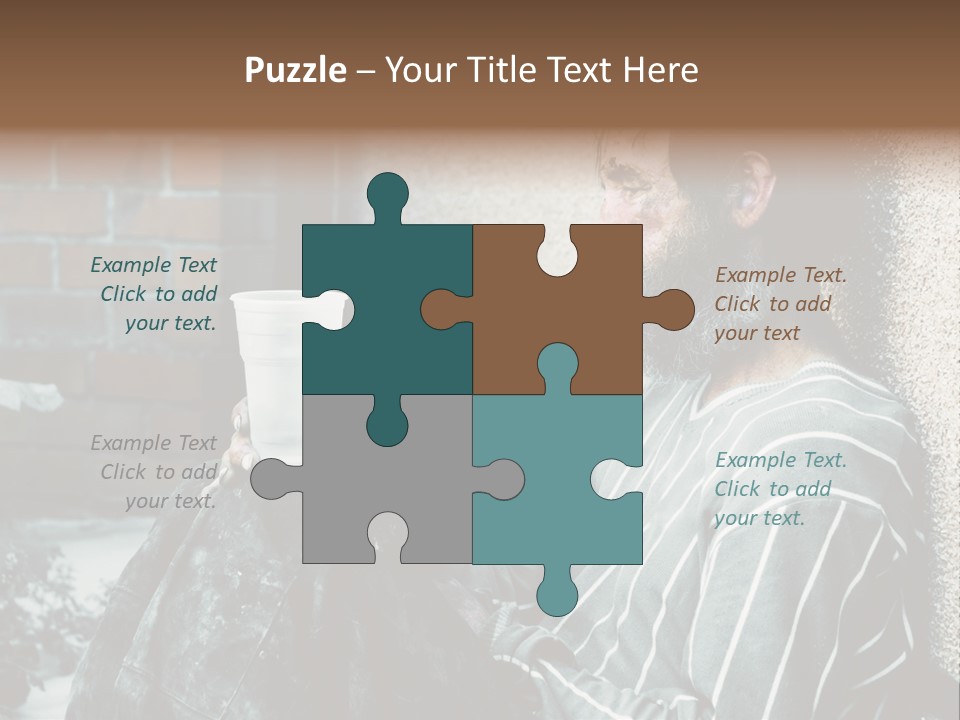 Depression Charity Problem PowerPoint Template