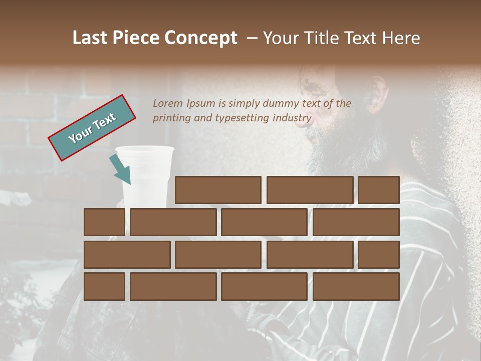 Depression Charity Problem PowerPoint Template