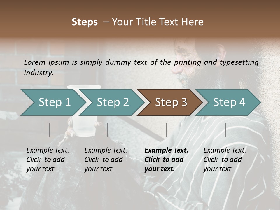 Depression Charity Problem PowerPoint Template