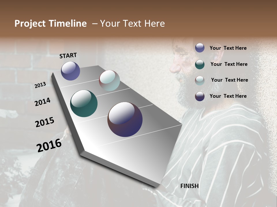 Depression Charity Problem PowerPoint Template