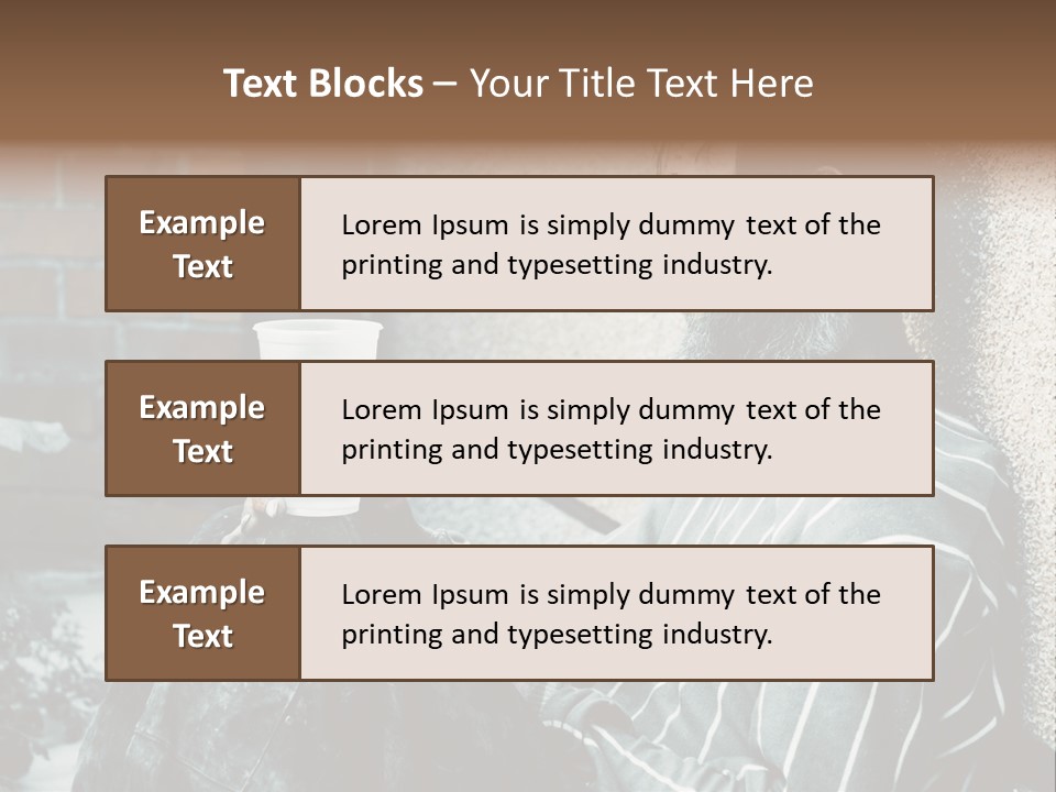 Depression Charity Problem PowerPoint Template