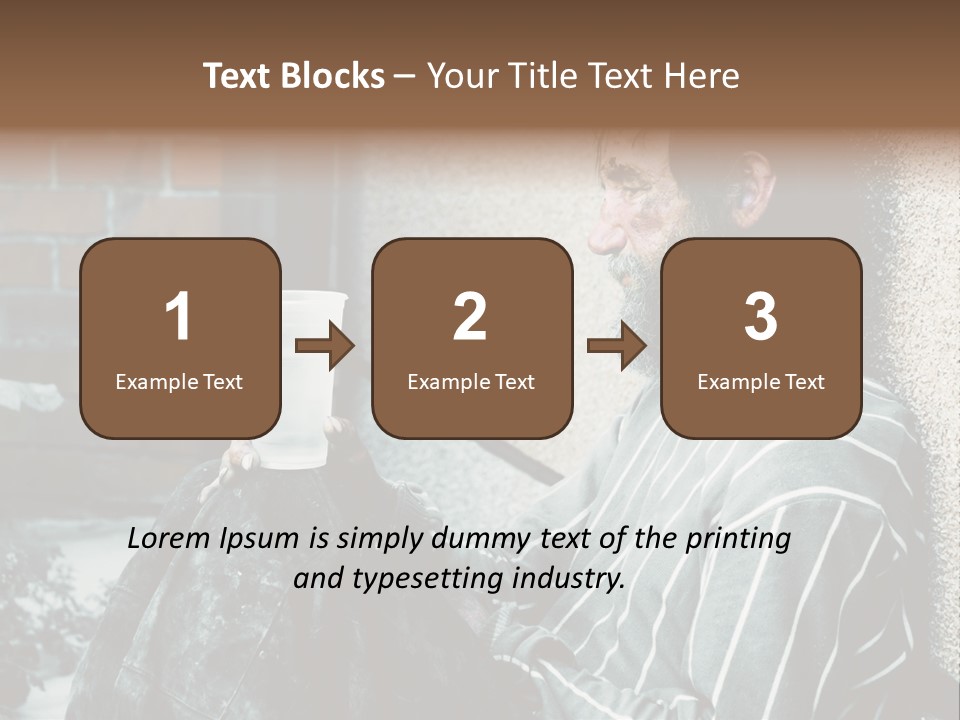 Depression Charity Problem PowerPoint Template