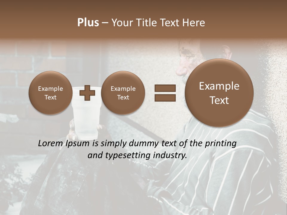 Depression Charity Problem PowerPoint Template