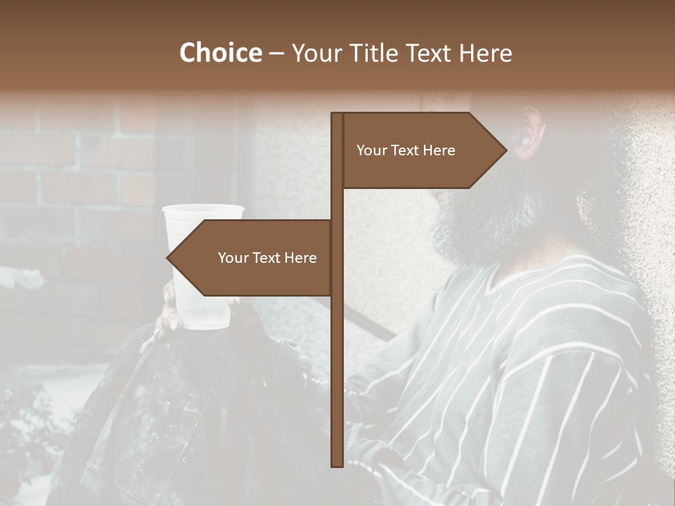 Depression Charity Problem PowerPoint Template