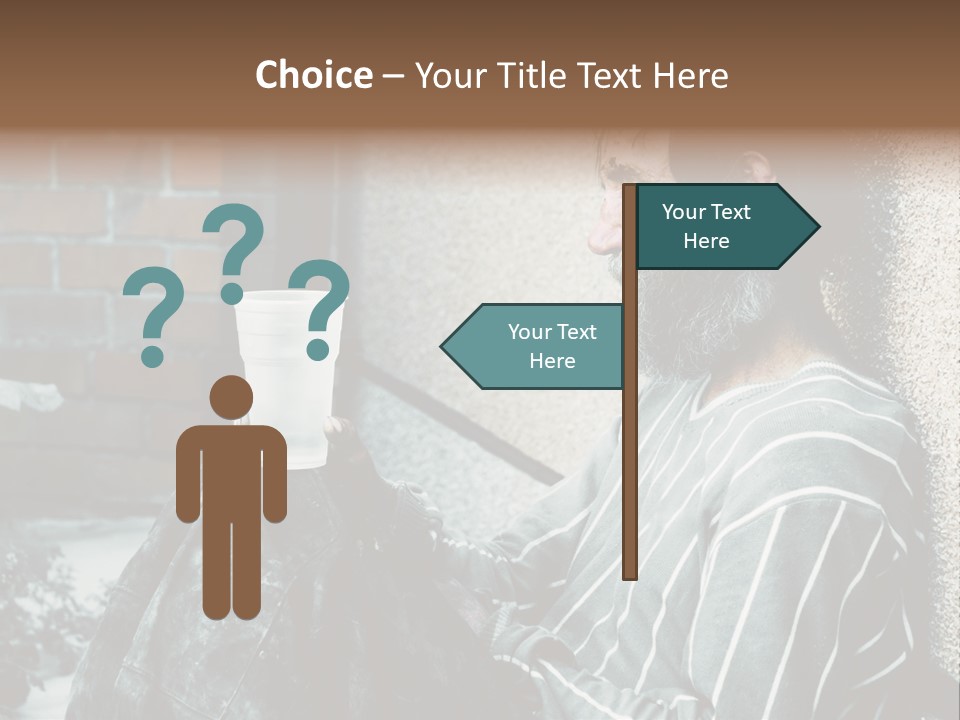 Depression Charity Problem PowerPoint Template