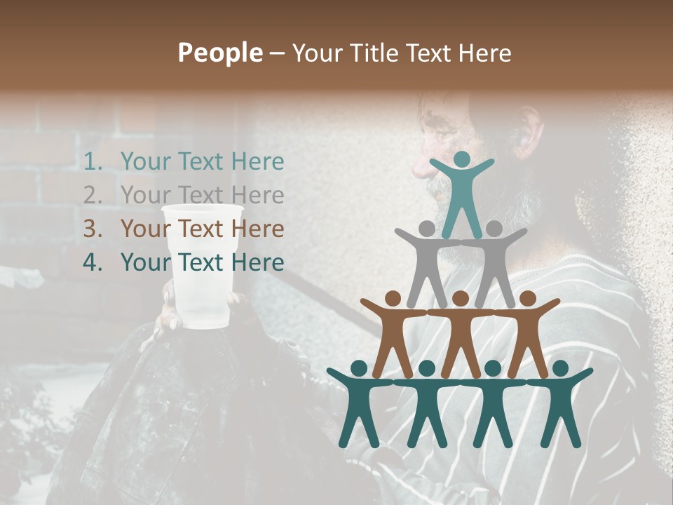 Depression Charity Problem PowerPoint Template