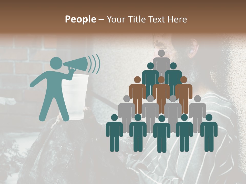 Depression Charity Problem PowerPoint Template