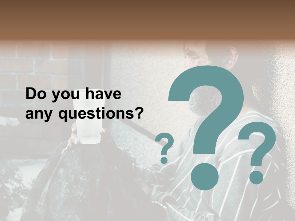 Depression Charity Problem PowerPoint Template