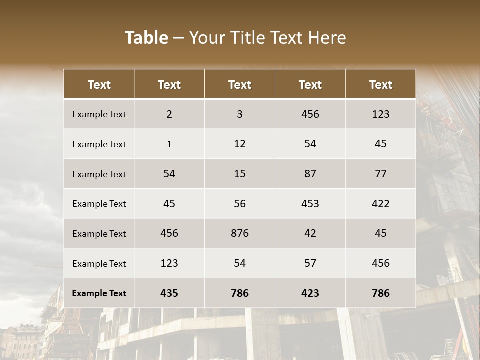 City Build Project PowerPoint Template