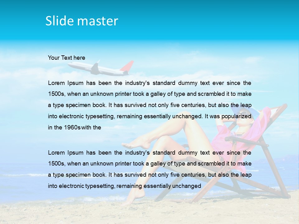 Sky Sea Woman PowerPoint Template