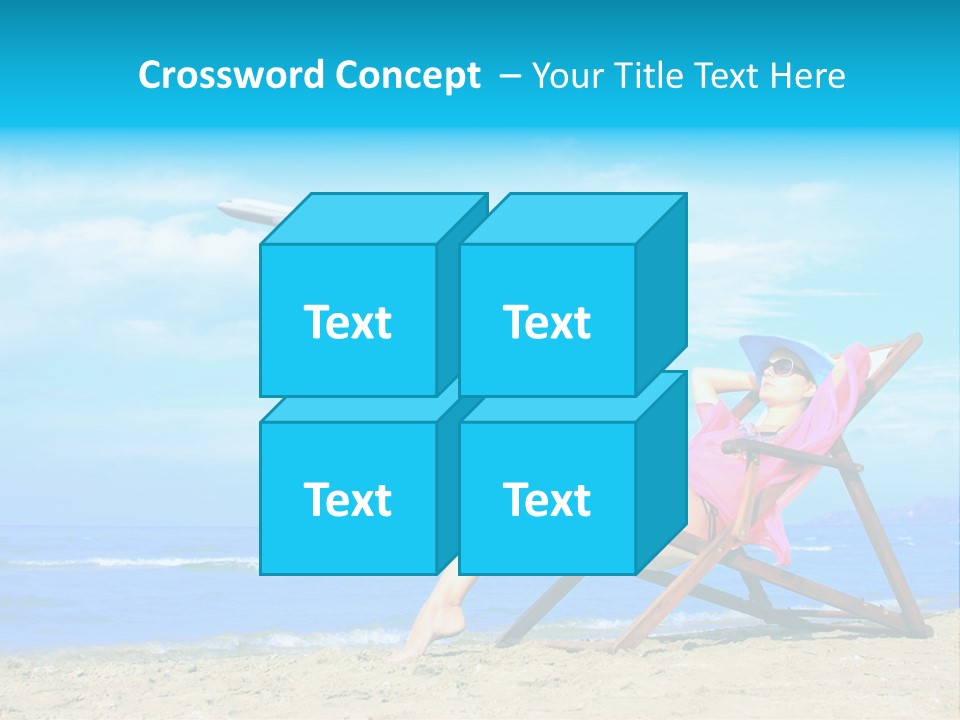 Sky Sea Woman PowerPoint Template