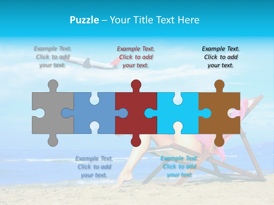 Sky Sea Woman PowerPoint Template