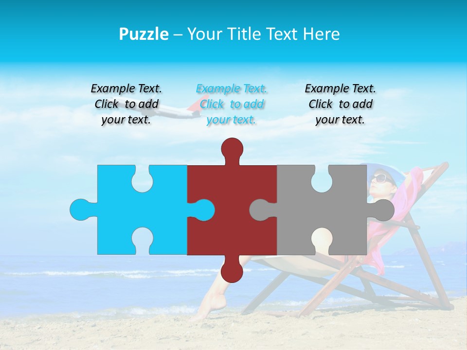 Sky Sea Woman PowerPoint Template