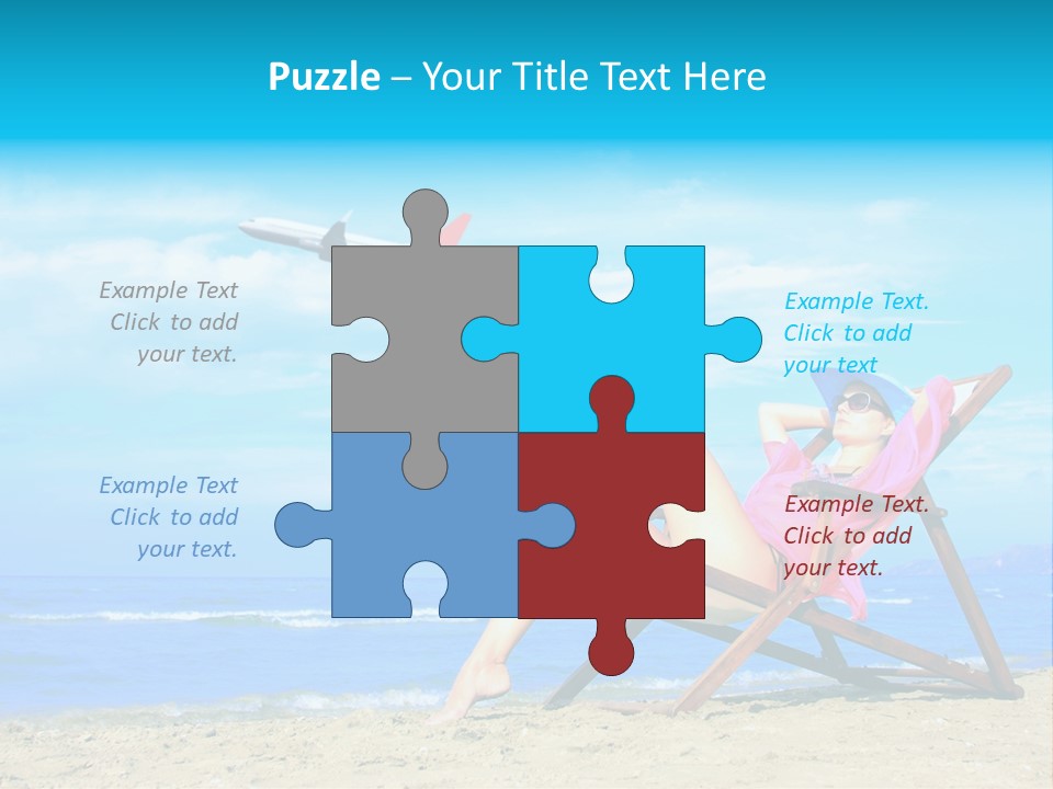 Sky Sea Woman PowerPoint Template