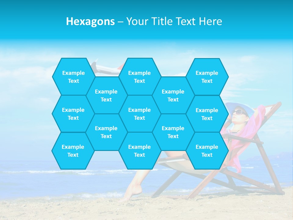 Sky Sea Woman PowerPoint Template