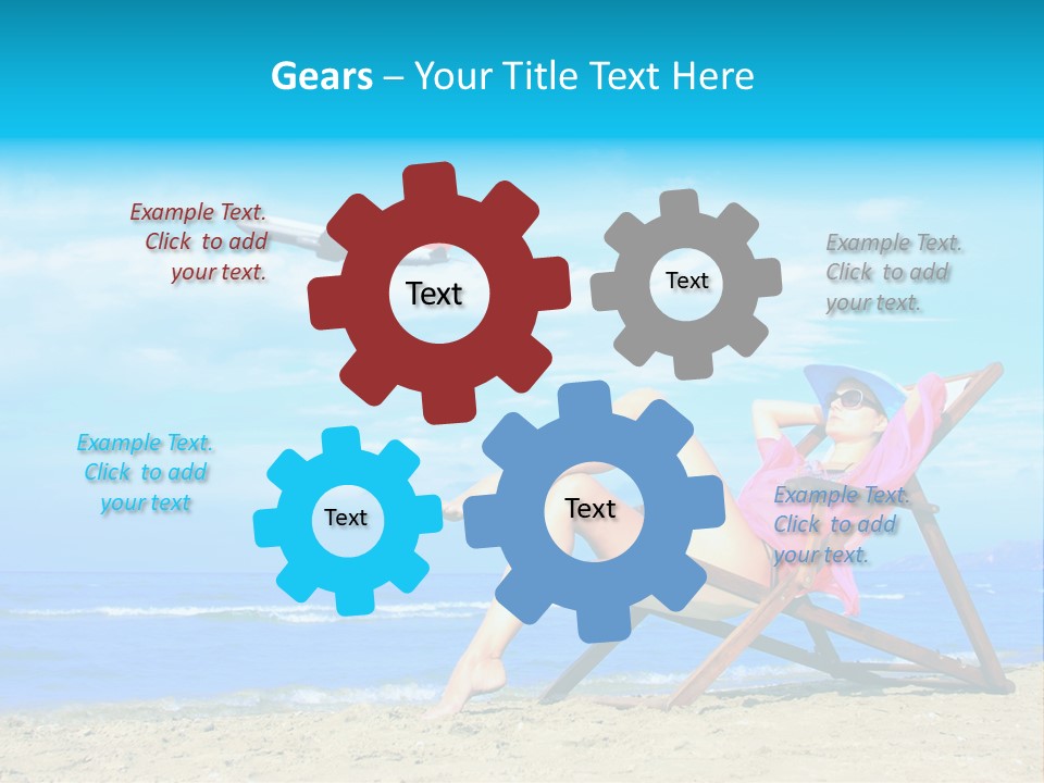 Sky Sea Woman PowerPoint Template