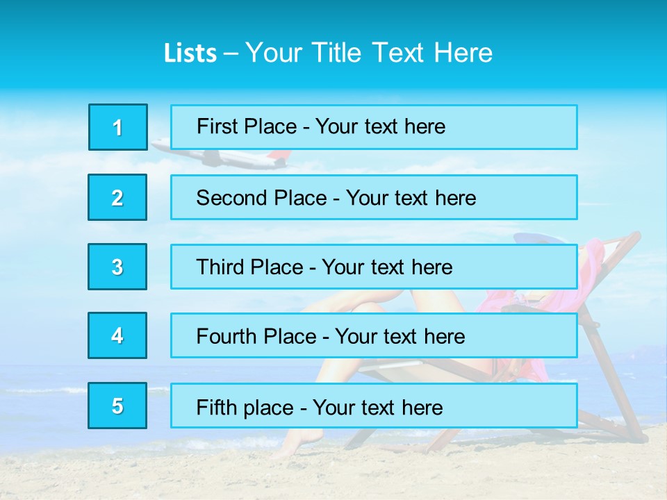 Sky Sea Woman PowerPoint Template