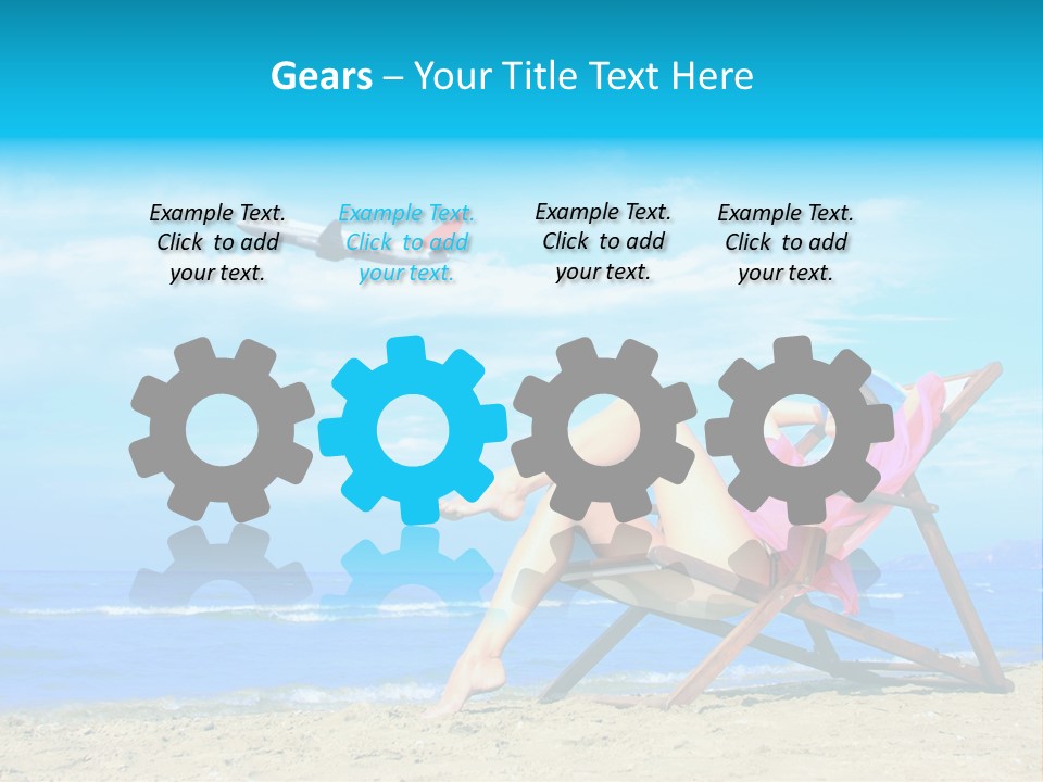 Sky Sea Woman PowerPoint Template