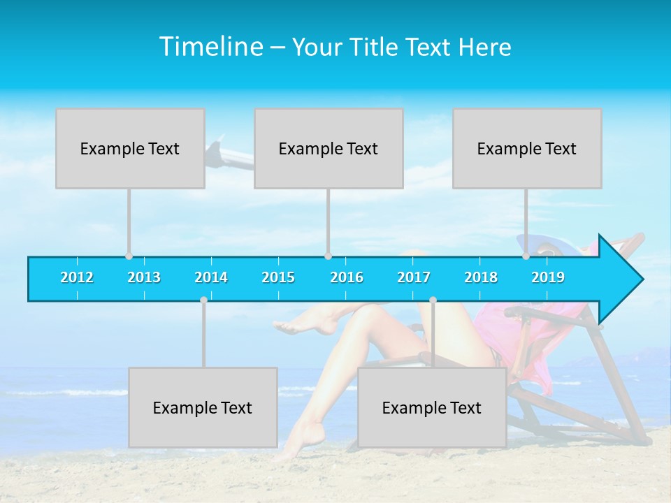 Sky Sea Woman PowerPoint Template