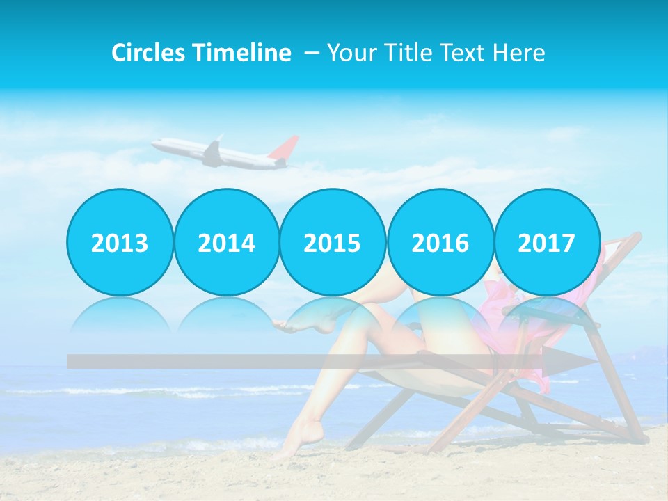 Sky Sea Woman PowerPoint Template