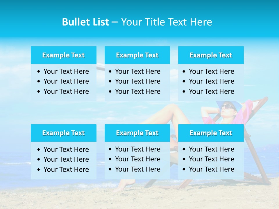 Sky Sea Woman PowerPoint Template