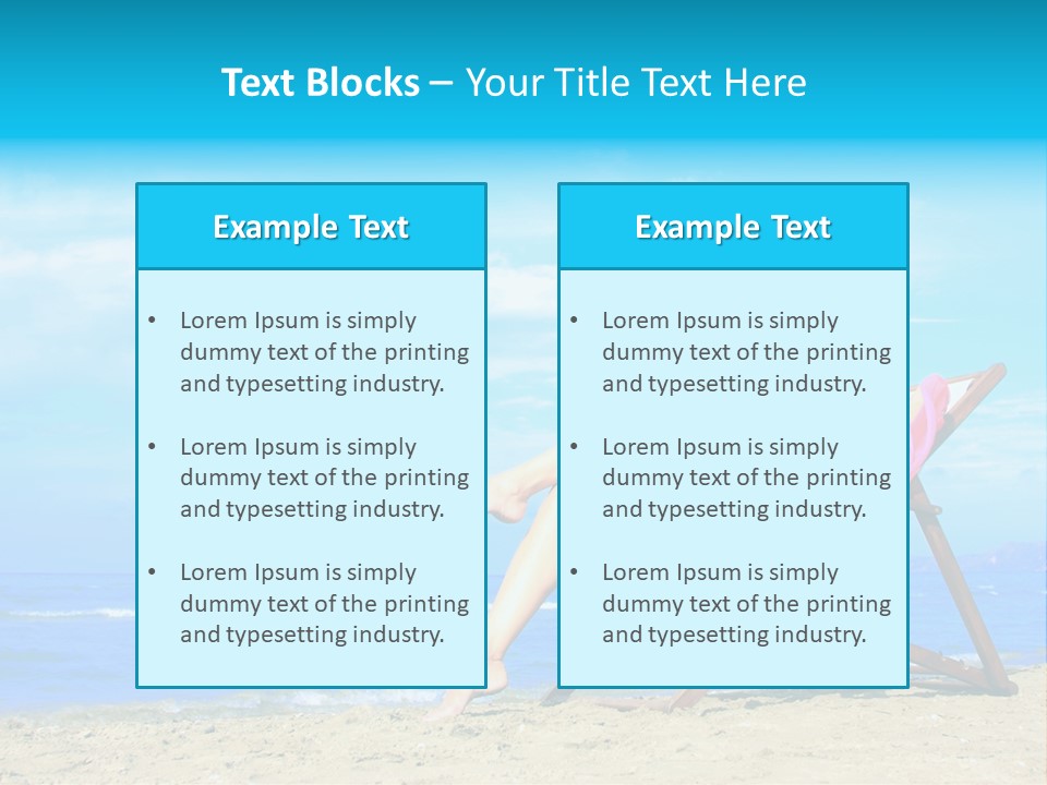 Sky Sea Woman PowerPoint Template