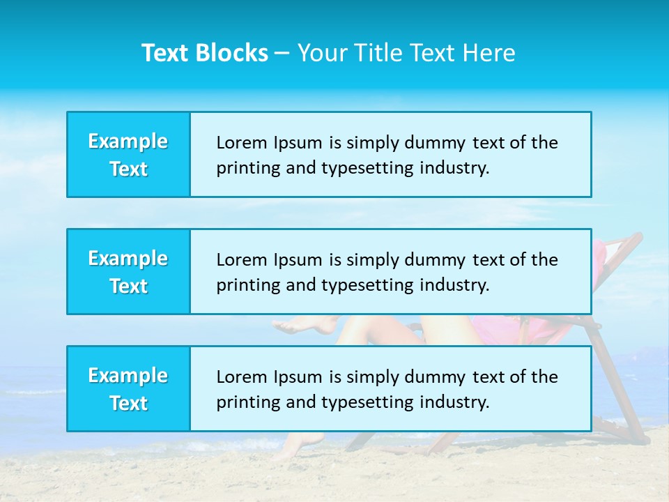 Sky Sea Woman PowerPoint Template