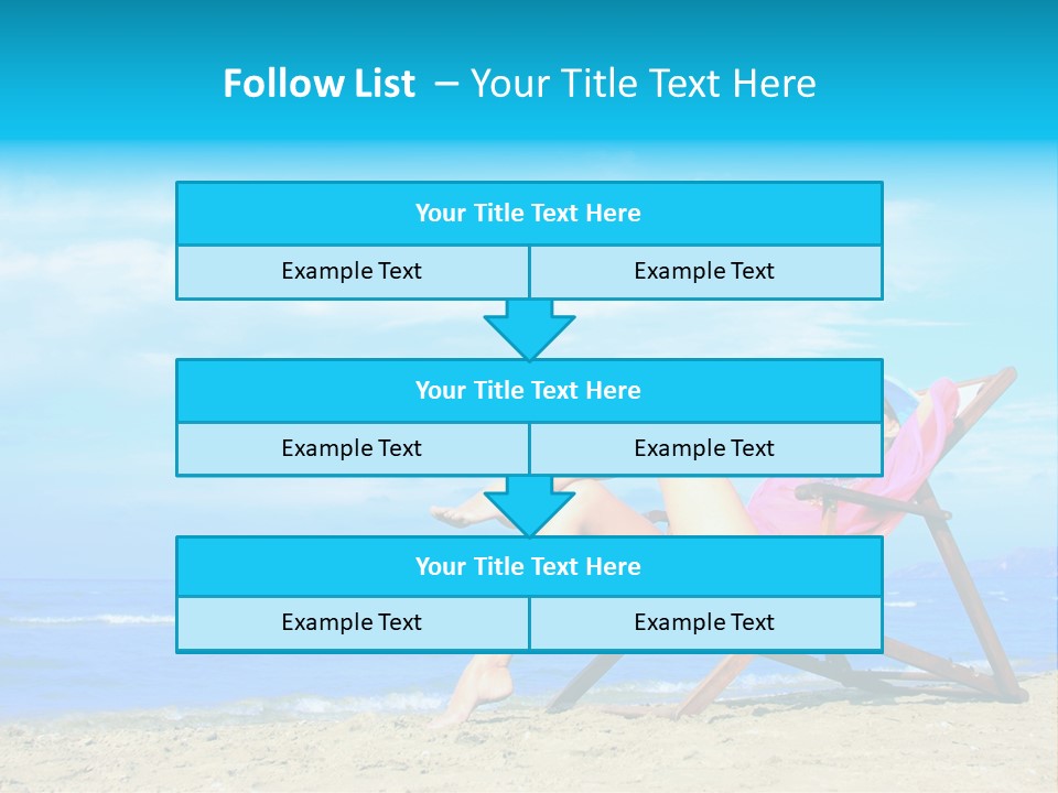 Sky Sea Woman PowerPoint Template