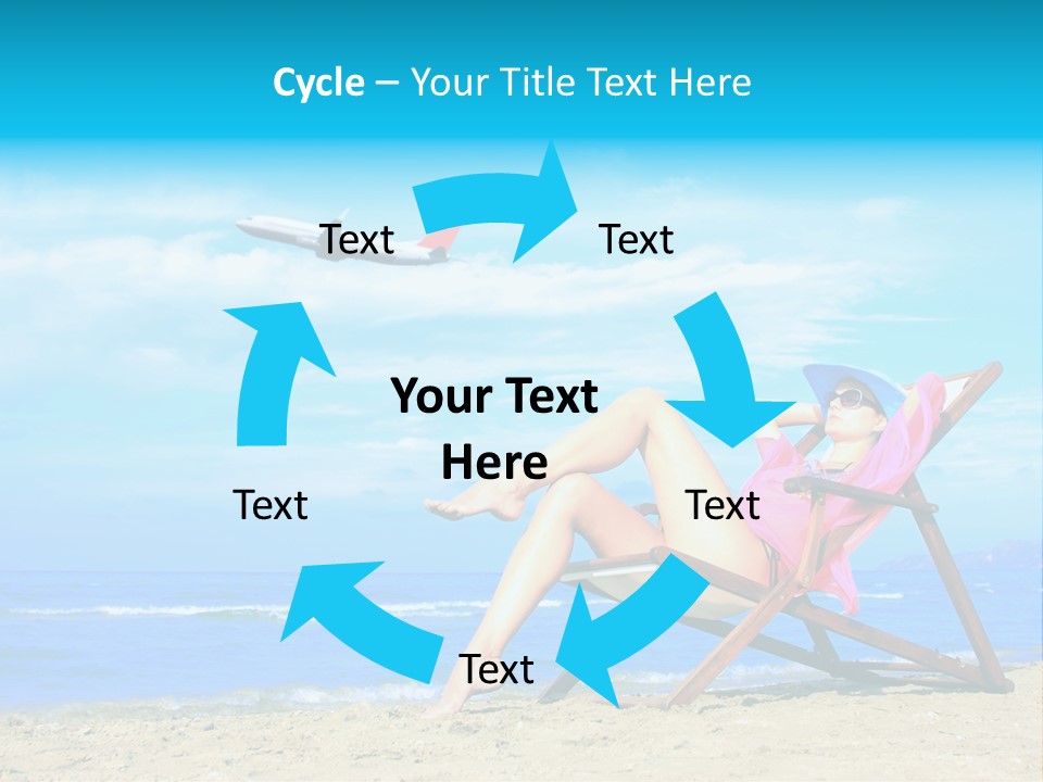 Sky Sea Woman PowerPoint Template