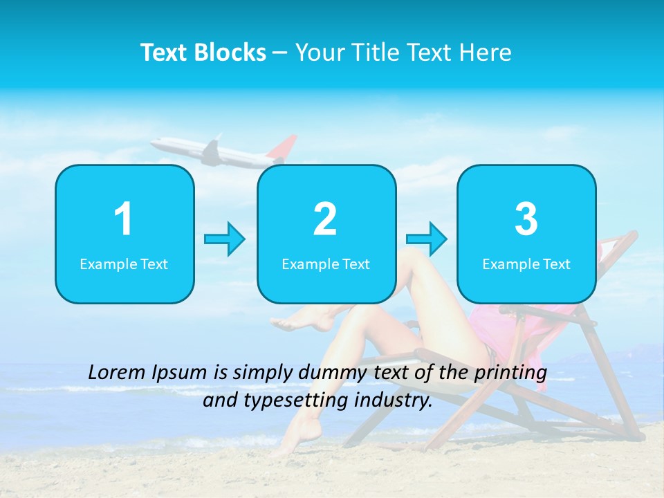 Sky Sea Woman PowerPoint Template