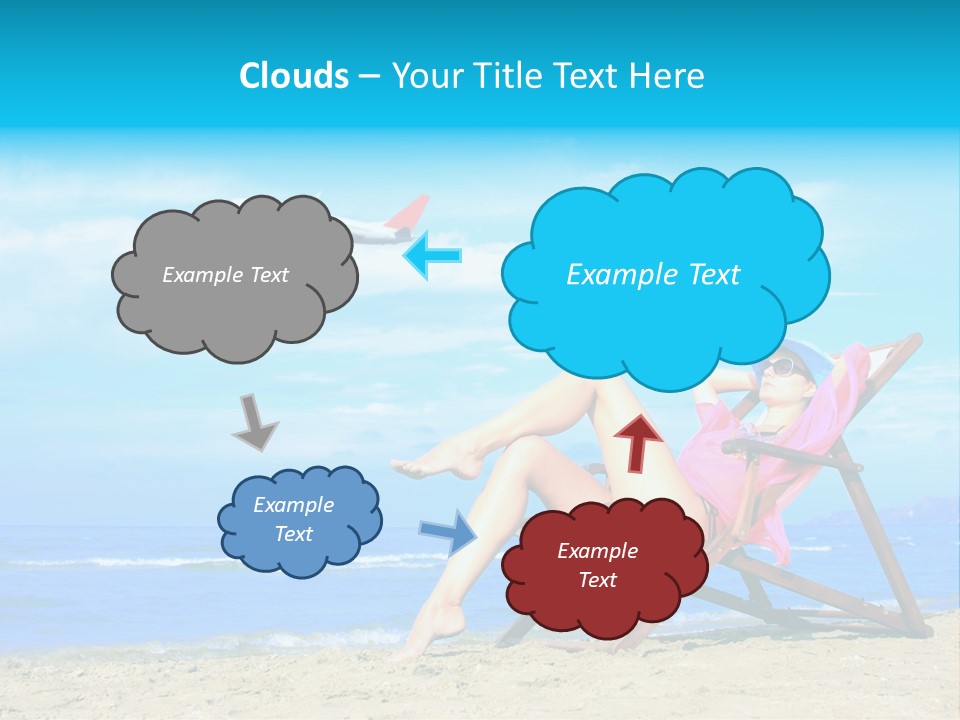 Sky Sea Woman PowerPoint Template