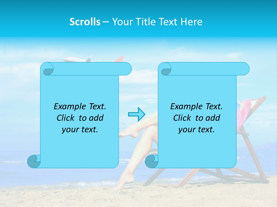 Sky Sea Woman PowerPoint Template