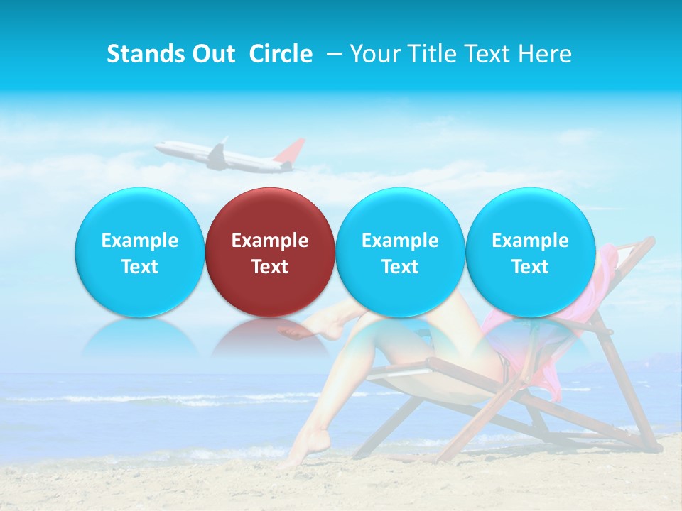 Sky Sea Woman PowerPoint Template