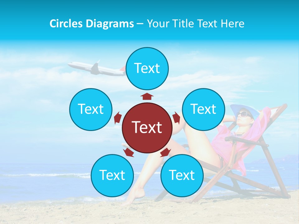 Sky Sea Woman PowerPoint Template