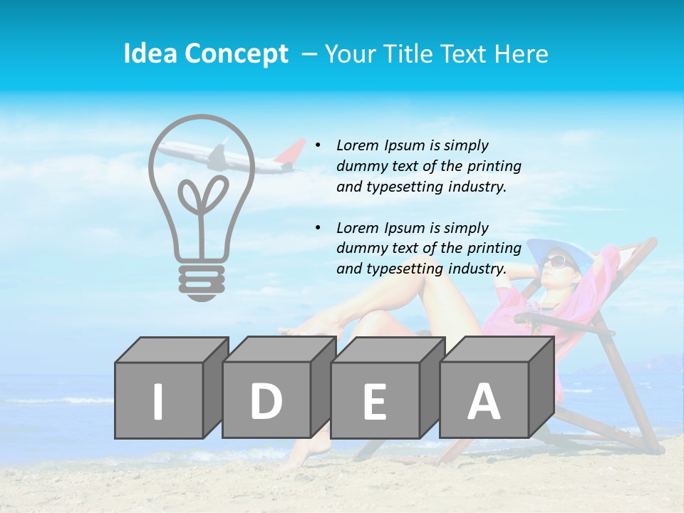 Sky Sea Woman PowerPoint Template