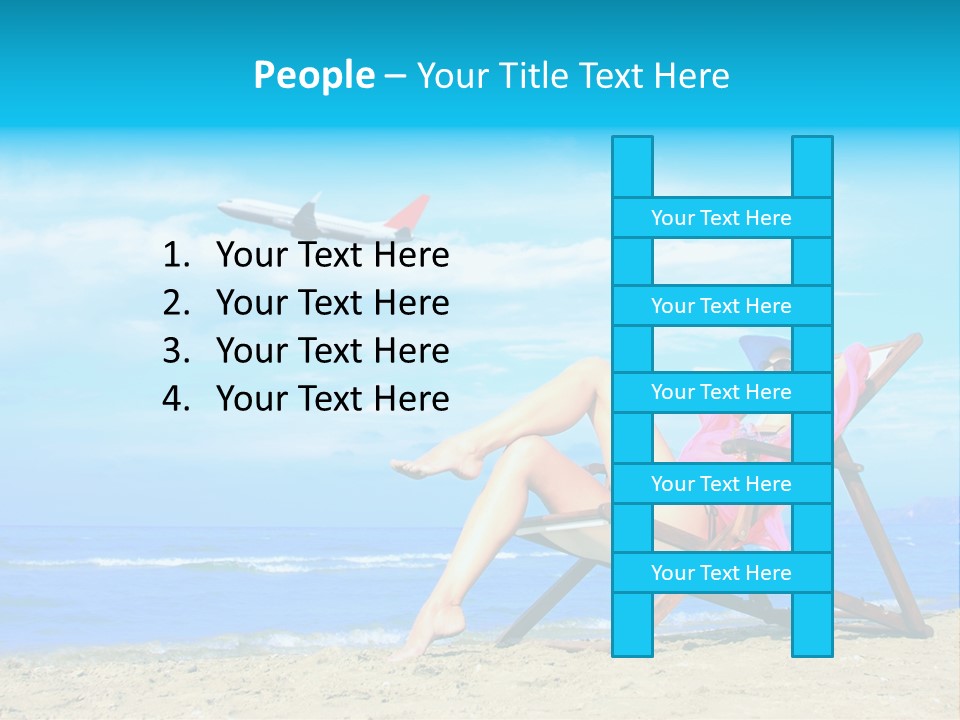 Sky Sea Woman PowerPoint Template