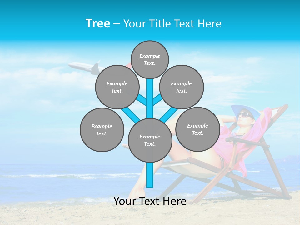 Sky Sea Woman PowerPoint Template