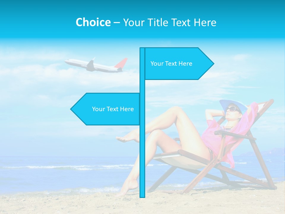 Sky Sea Woman PowerPoint Template