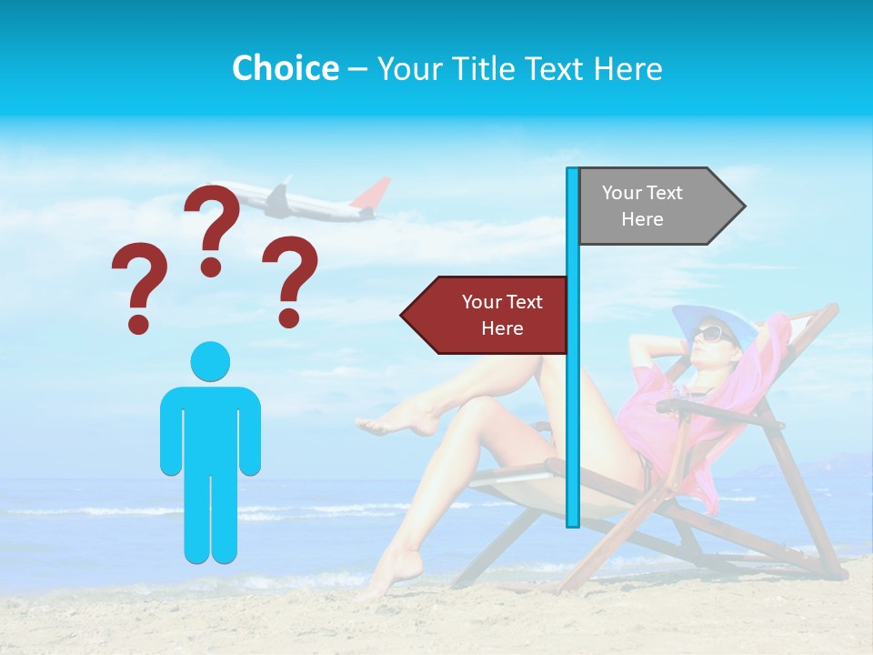 Sky Sea Woman PowerPoint Template