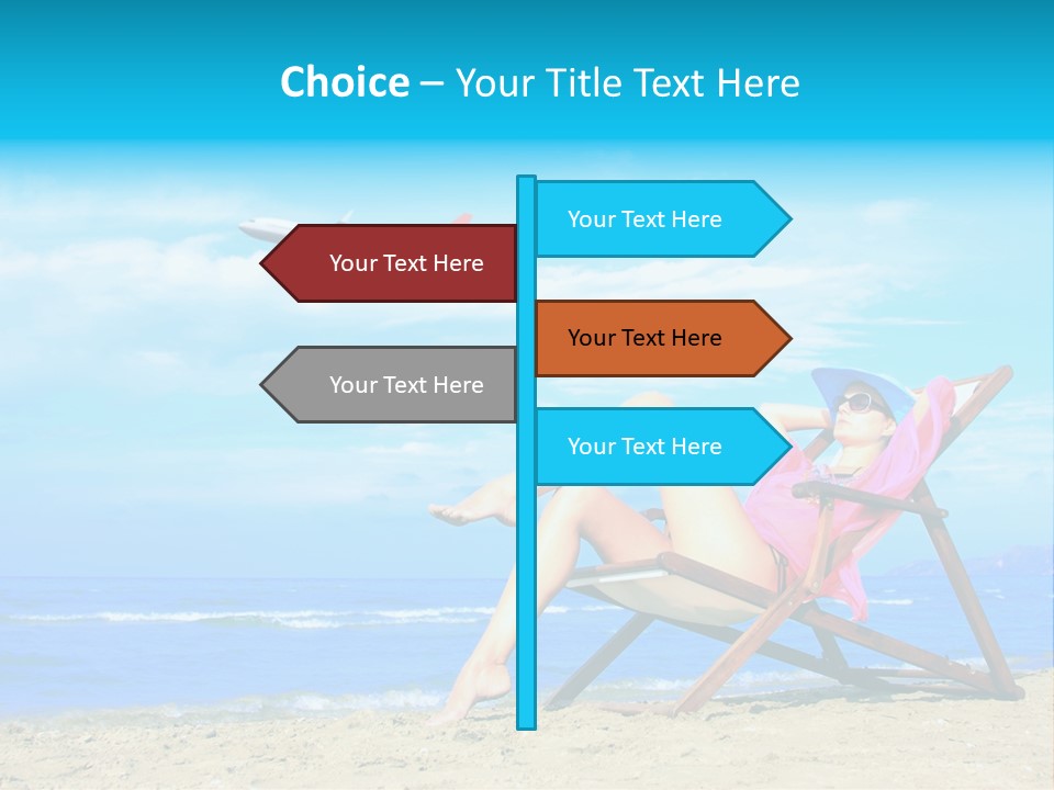 Sky Sea Woman PowerPoint Template