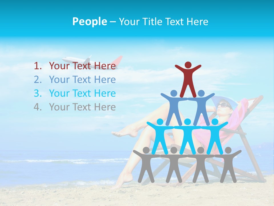 Sky Sea Woman PowerPoint Template