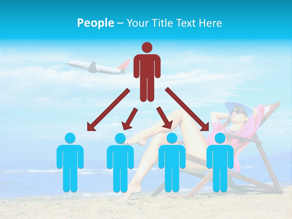 Sky Sea Woman PowerPoint Template