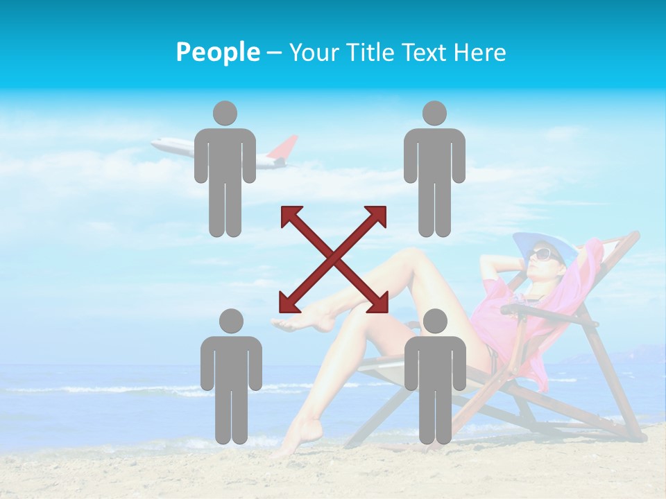 Sky Sea Woman PowerPoint Template