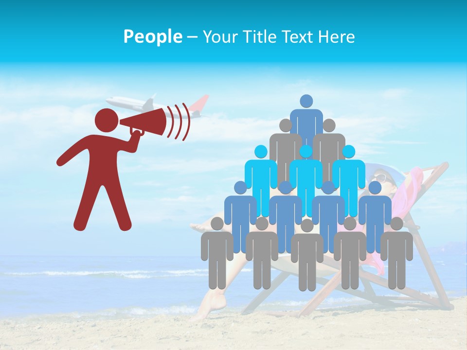 Sky Sea Woman PowerPoint Template